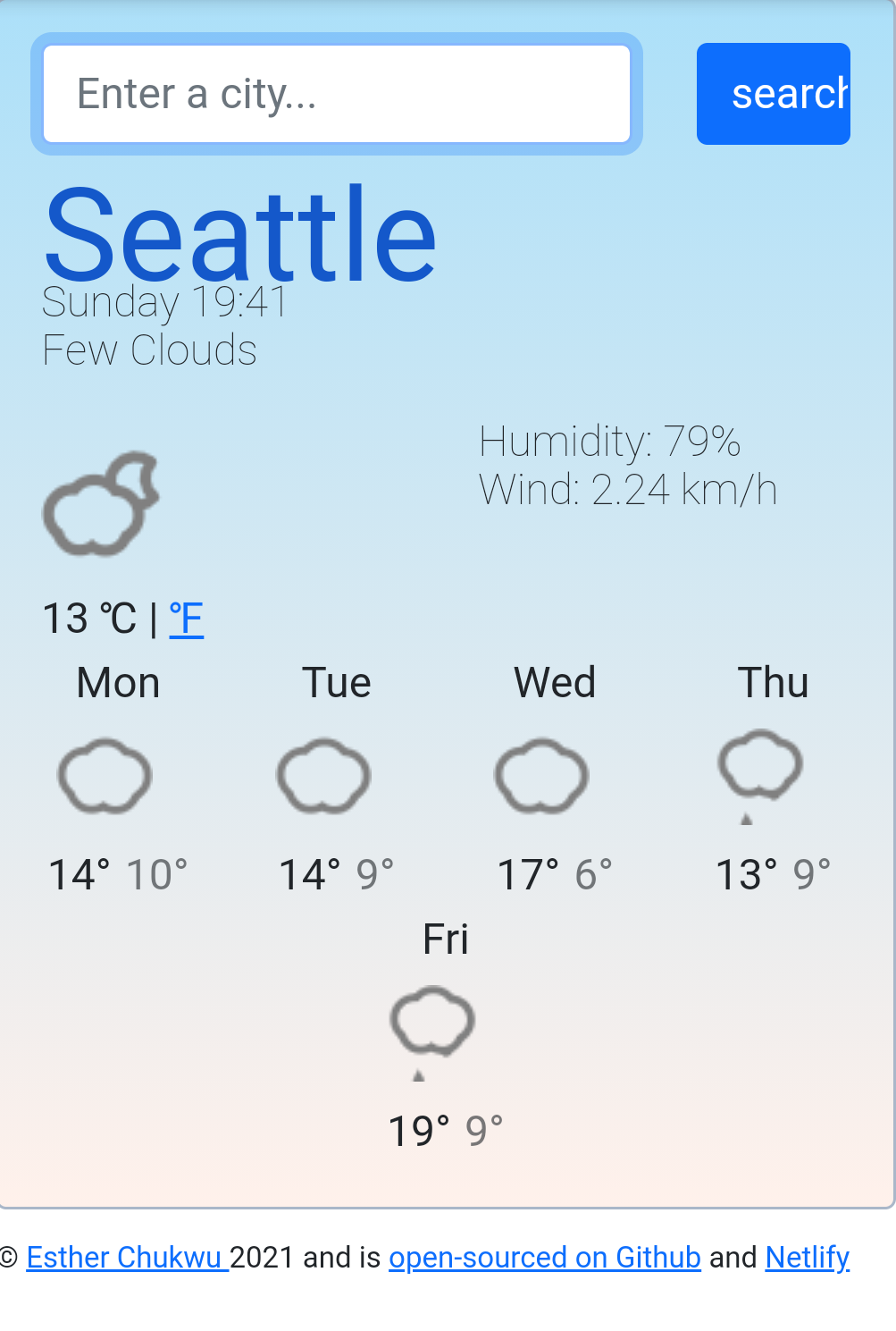 react weather app